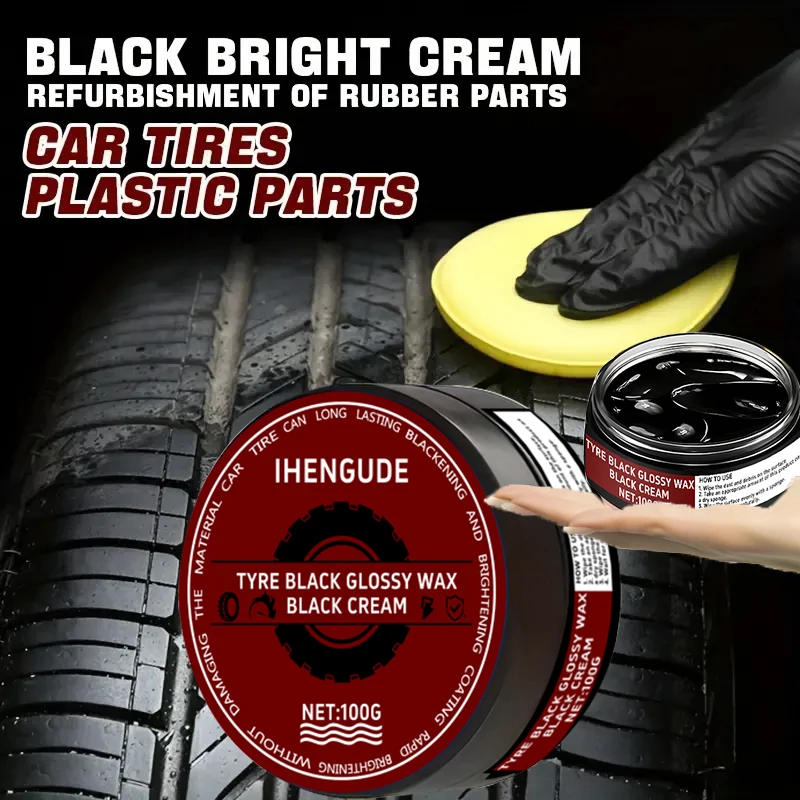 1 Piece 100g Car Interior Plastic Gloss Wax - Deep Polishing Effect, Suitable for Faded Dashboard, Door Panel, Abs and Vinyl Surface |   Restore Black and Beautiful |   Car Detail Care Essentials, Dashboard Repair, Professional Cleaning Tools, Protective Coating
