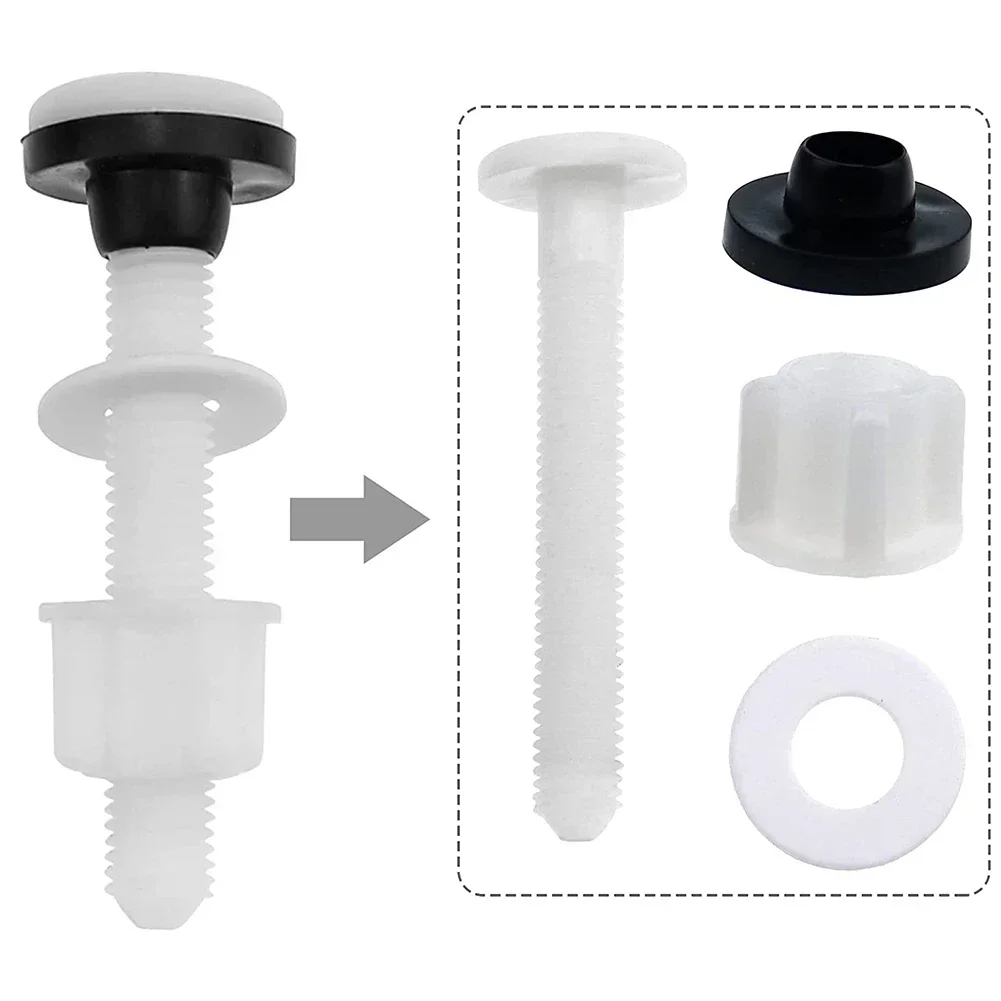 

Washers Toilet Seat Bolts Practical Thread Diameter: 10mm Bolt's Length: 80mm For Fit Almost Any Toilet High Quality