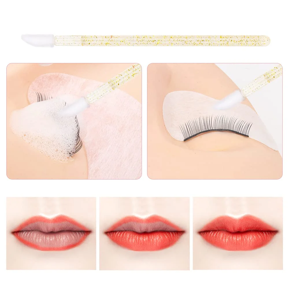 100/500PCS 일회용 립 브러쉬 속눈썹 메이크업 도구 마이크로 브러쉬 래쉬 익스텐션 마스카라 아이 섀도우 브러쉬 뷰티 액세서리