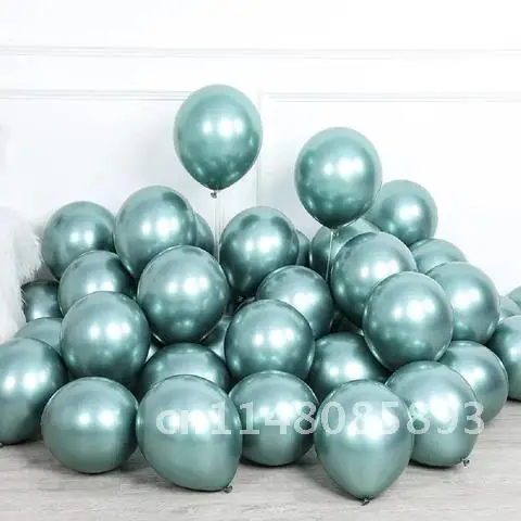 114pcs Mermaid Tail Balloon Garland Arch Set Metallic Silver Green Globos Little Mermaid Theme Birthday Party Decoration Supplie