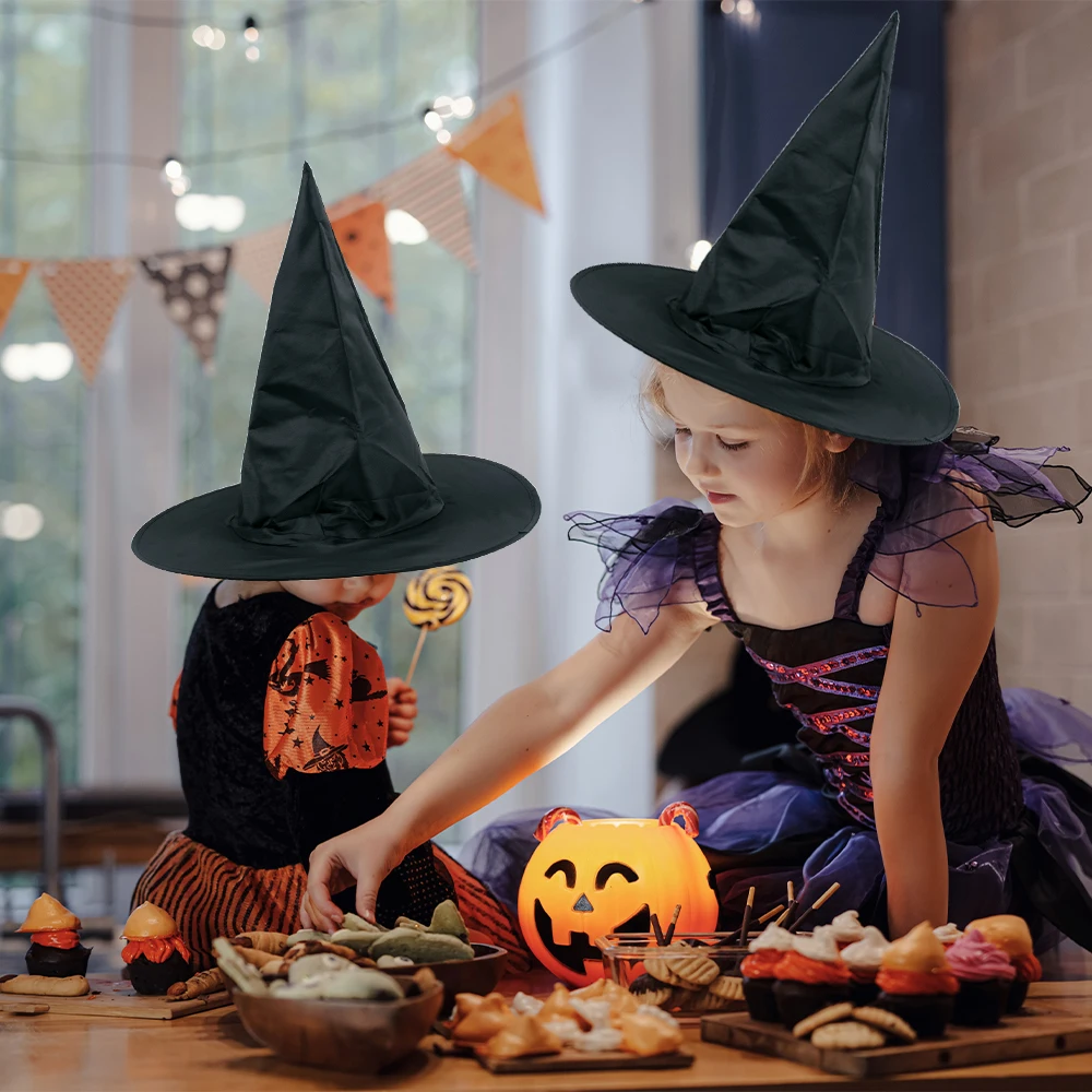 

Halloween Party Theme Decoration Supplies Candle Pendant Remote Control Switch Halloween Decor Cosplay Costume Props Witch Hat