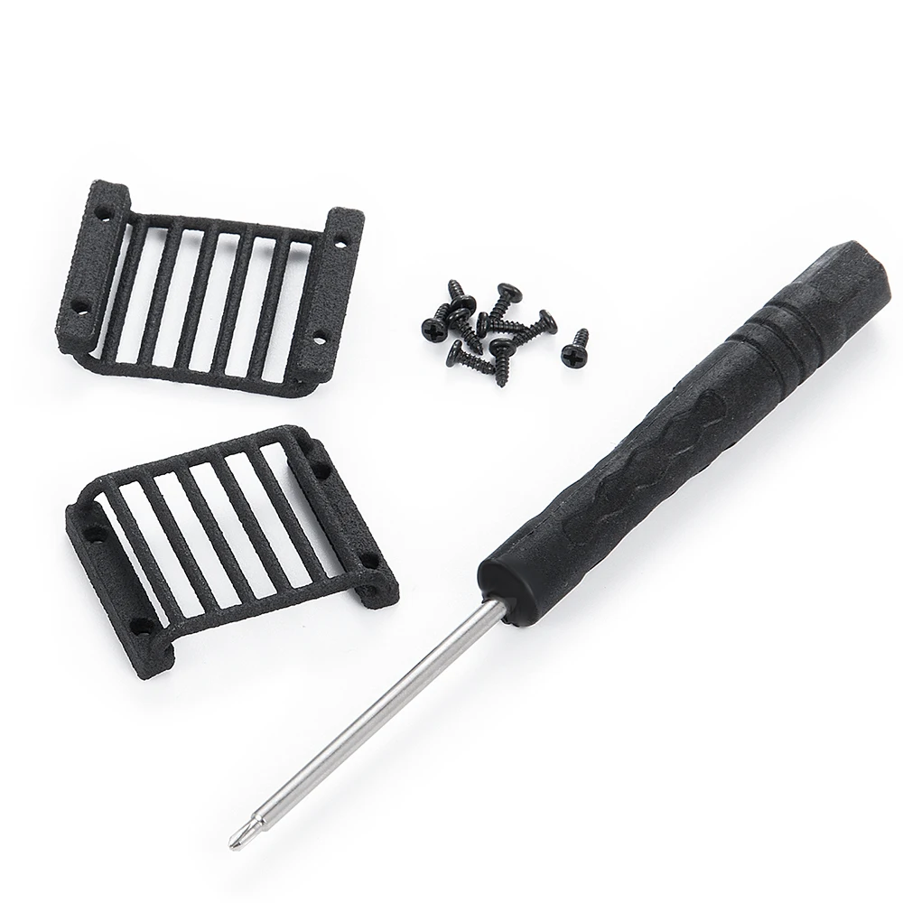 MIBIDAO Nylon Front Light Headlight Lamp Guard Grille Cover Protective Net Lampshade for TRX-4M Defender 1/18 RC Car Truck Model