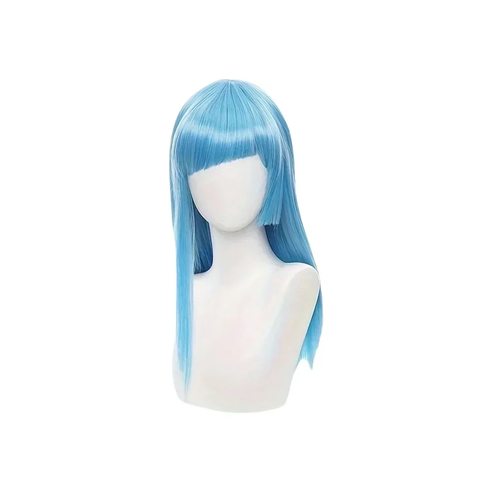 New Miwa Kasumi Cosplay Wigs Jujutsu Kaisen Blue Long Hair Heat Resistant Synthetic Party Festival Accessories