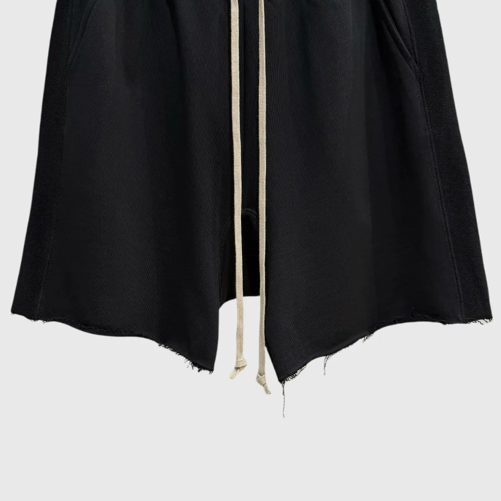 High Street Cotton Ro Shorts Men's Five Quarter Work Pants with Normal Crotch Drawstring Casual and Fashionable Summer Shorts