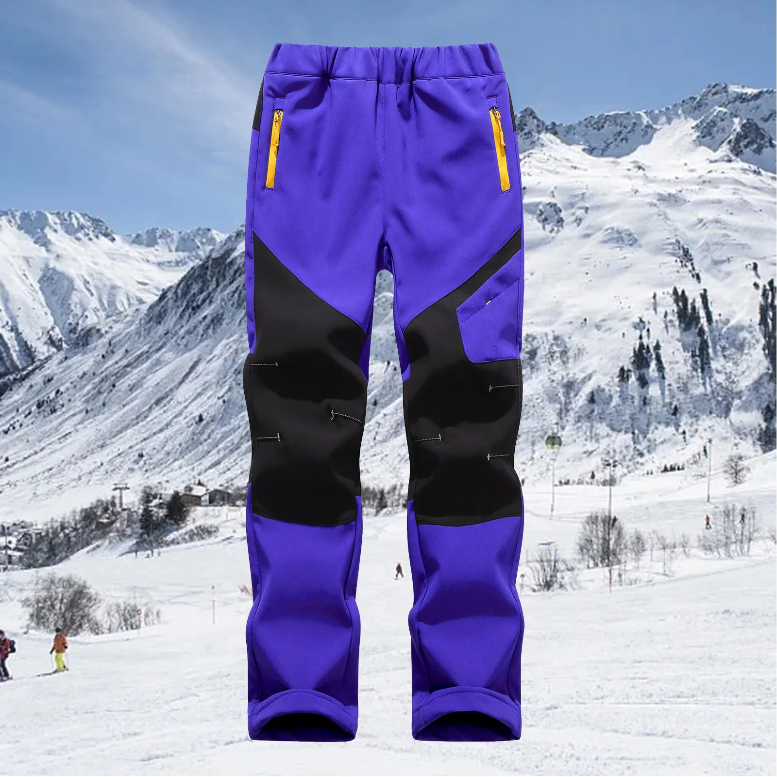 Boys Kids Quick Dry Warm Hiking Pants Kids Reflective Strips Outdoor Camping Trekking Breathable Sportswear Trouse Outfit Pants