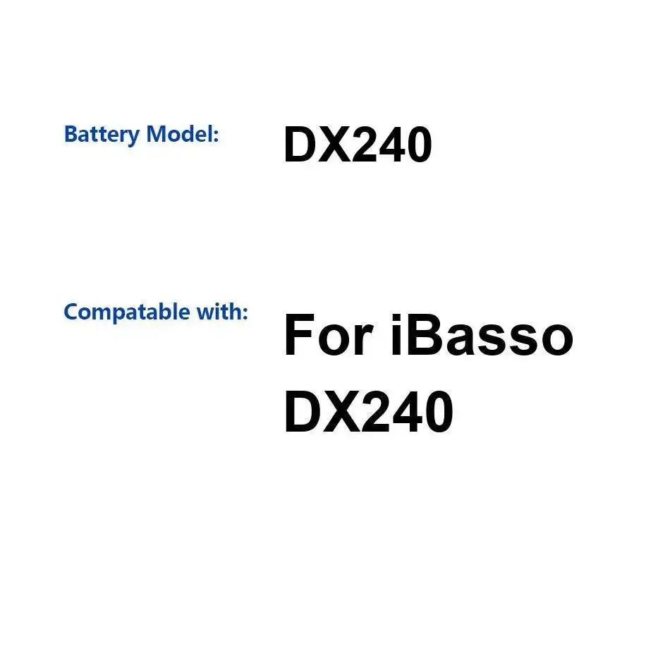 Battery MP3 MP4 Player Fast Charging 4000mAh For Ibasso DX240 Player