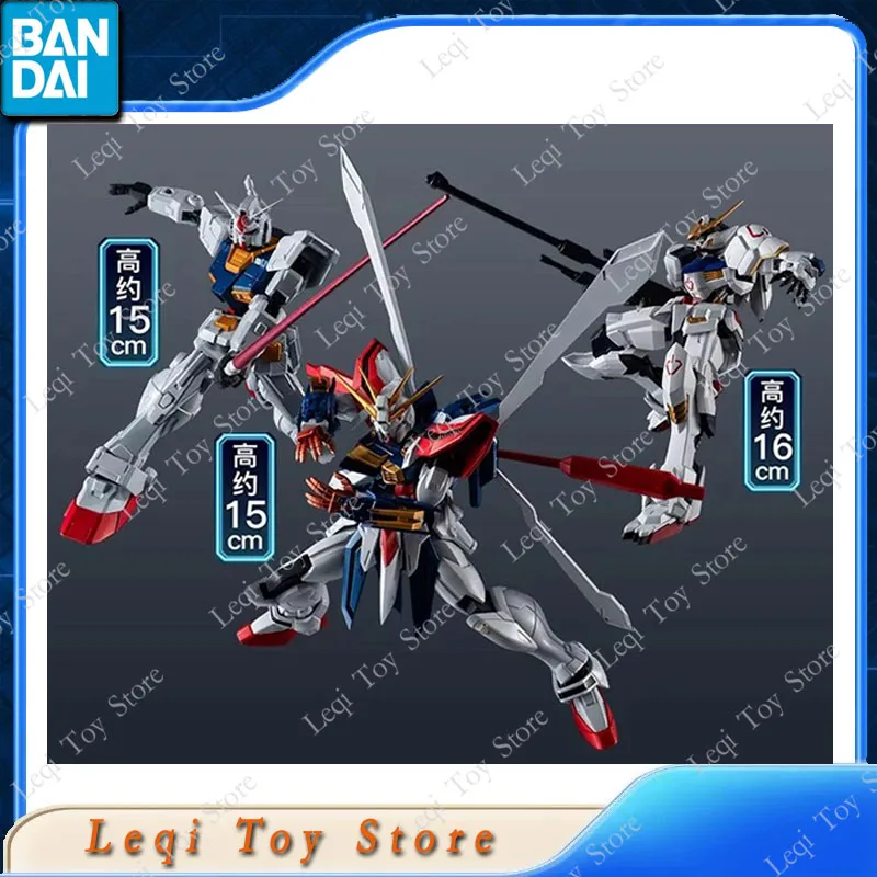 Oryginalne figurki akcji Bandai GUNDAM UNIVERSE RX-78-2 GF13-017NJ II BURNING ASW-G-08 GUNDAM BARBATOS, zabawki, model do kolekcjonowania, prezent