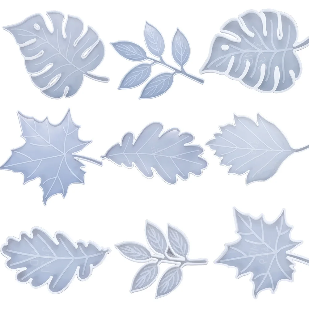 Palm Maple Leaf Silicone Molds Leaves Coasters Epoxy Resin Mould for DIY Epoxy Resin Cup Mat Mold Crafts Home Table Decoration