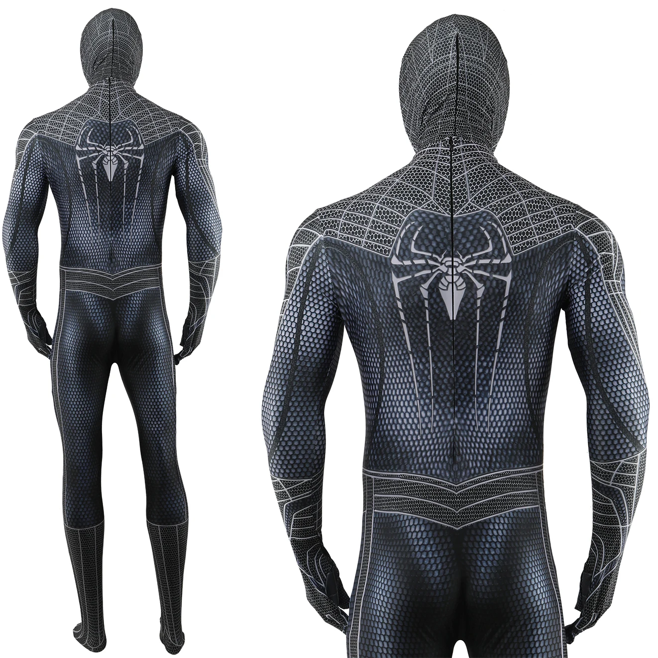 Schwarz erstaunliche Spiderman Kostüm Cosplay Superheld Spidey Jungen Spandex Zentai Bodys Symbiont Tasm 2 Halloween Kostüm Erwachsenen