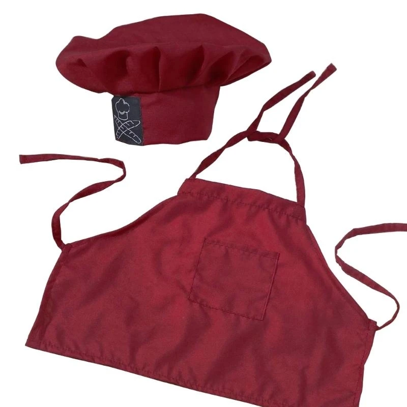 Baby Cook Clothing Recém -nascidos Photography Props Cook Hat Hotsehoots Roupet Sett.