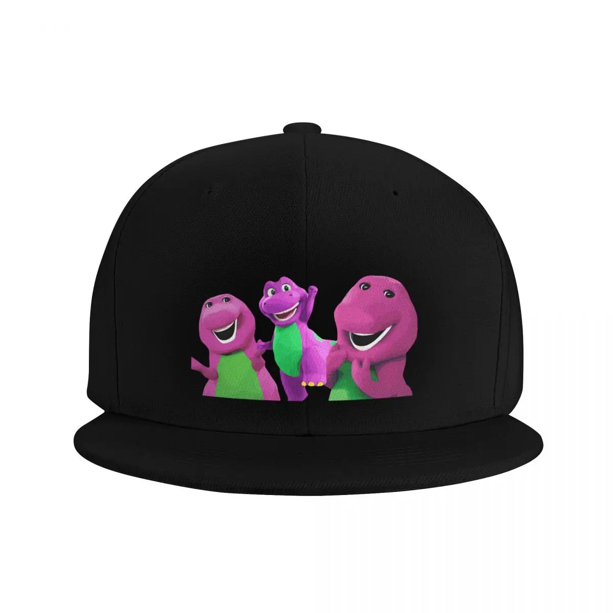 Barney the Dinosaur Cartoon Boné de beisebol, Chapéu feminino e masculino, Roupa de golfe, Capuz, Fofo, Novo