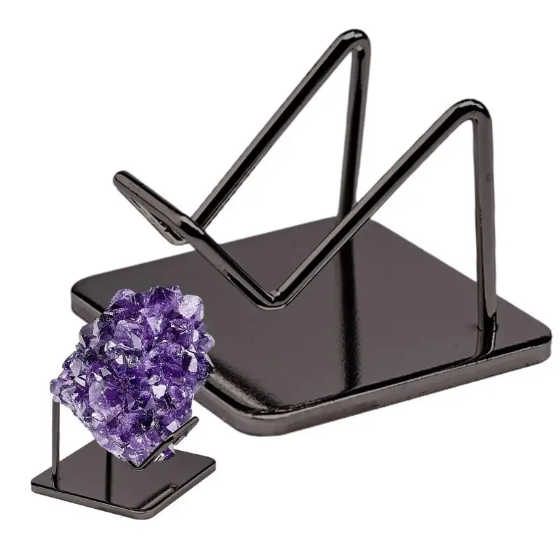 Rock Holders For Display Metal Arms Display Easel Crystal Display Stands With Base For Mineral Agate Fossil Coral Crystal