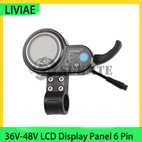 LIVIAE 36V-48V LCD Display Panel 6 Pin Thumb LIVIAE Throttle Accelerator For Electric Bicycles Scooter Part