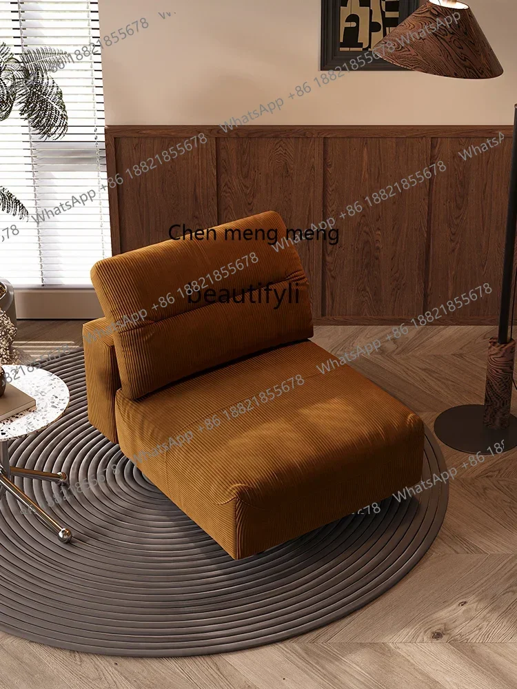 أريكة مفردة فاخرة وخفيفة لغرفة المعيشة وشرفة منزلية، كرسي ترفيهي كسول على شكل سروال قصير عتيق #1