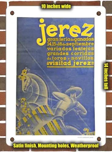 METAL SIGN - 1920 Jerez Great Livestock Fair - 10x14 Inches