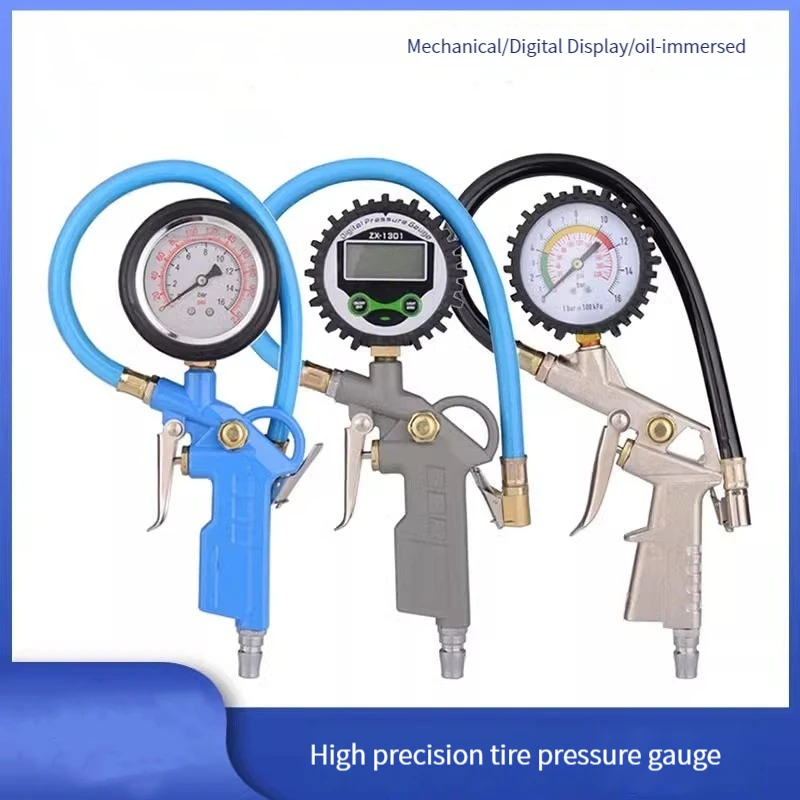 

Digital Tire Pressure Gauge with Inflatable Head, Car Tire Pressure Monitor, Newly Add Air Pump Gun, High Precision, New