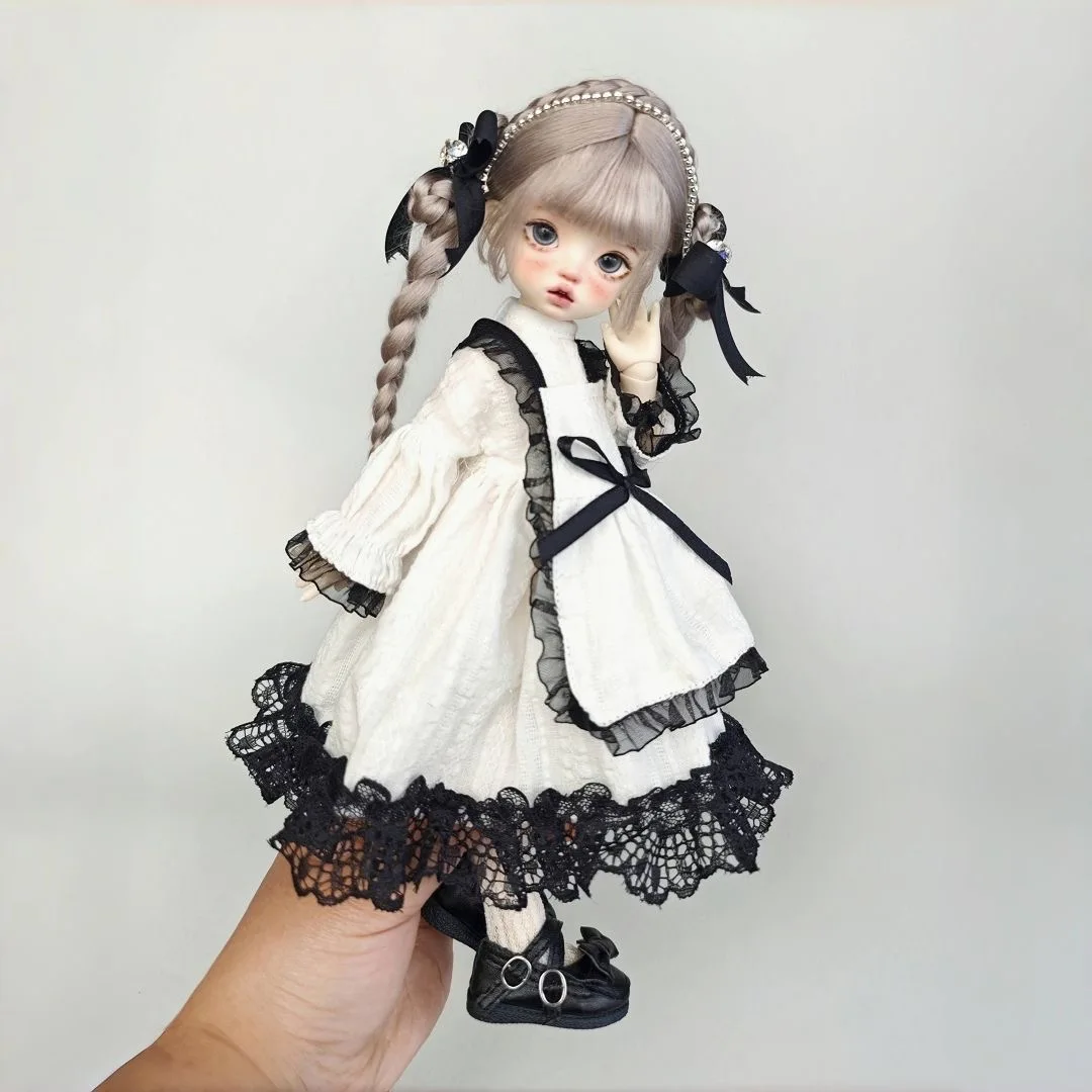 BJD doll clothes suitable for 1/4 size Cute black and white dress clothes set doll accessories (3 points)