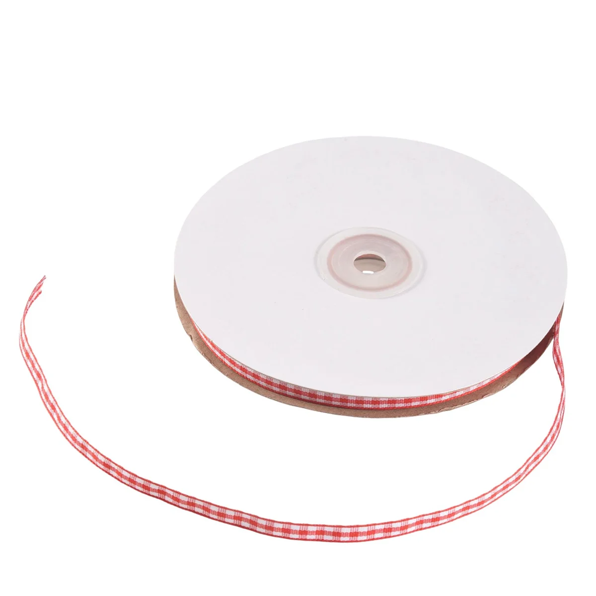 ABQR 45m Pita Gingham Panjang Gulungan Penuh untuk Kerajinan Jahit, Lebar 6mm Merah
