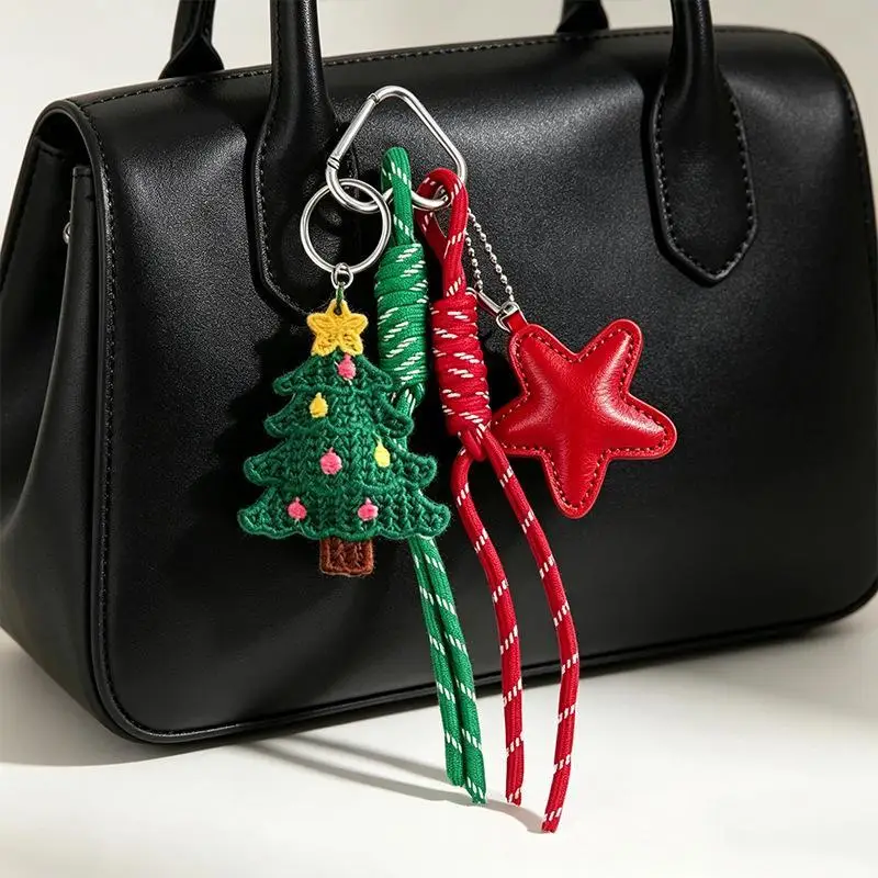 Schöner Weihnachtsanhänger mit Elch-Motiv, Cartoon-Weihnachtsmann-Schlüsselanhänger, Taschenanhänger, Charm, Neujahrsgeschenk, Weihnachts-Schlüsselring-Accessoires – Detail 1