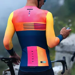 Ropa de ciclismo de lana térmica para hombre, traje de Jersey de manga larga para montar en bicicleta al aire libre, pantalones de MTB, monos, equipo de España, Invierno