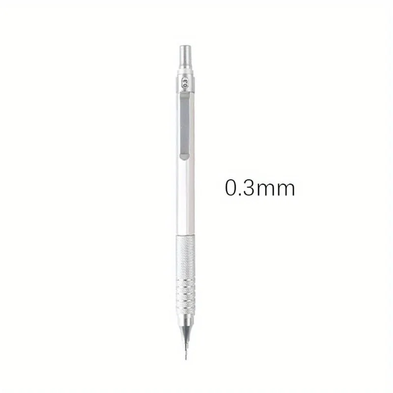 0,3/0,5/0,7/0,9/2,0 mm Druckbleistift, niedriger Schwerpunkt, Metallzeichnung, spezieller Bleistift, Büro, Schreiben, Kunstbedarf für die Schule – Detail 7
