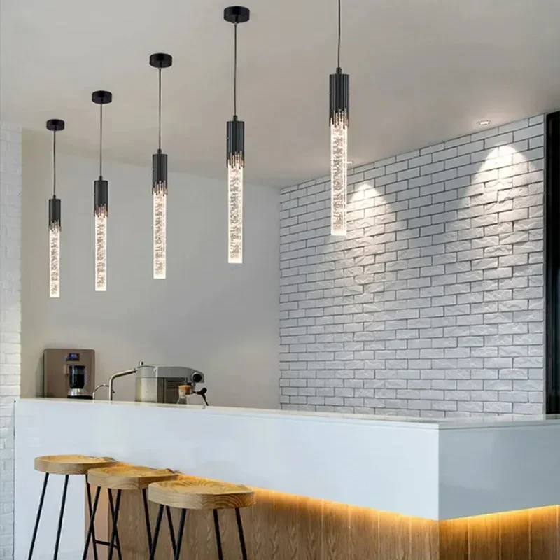 Modern LED Crystal Chandelier Home Decoration Staircase Living Room Bedroom Hotel Bar Creative Ceiling Chandelier Lights