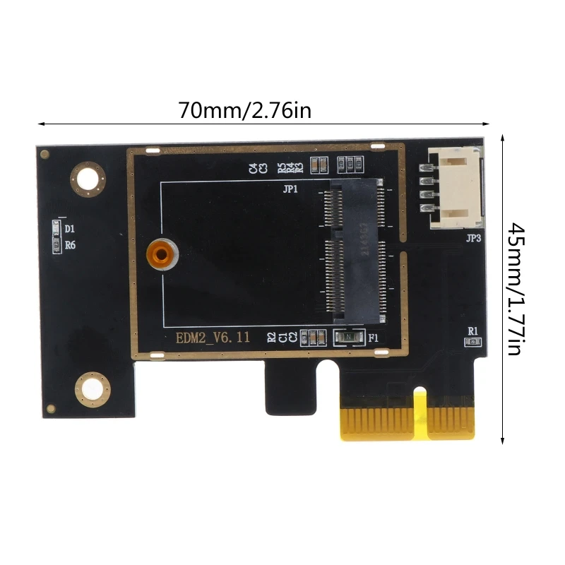 M.2 adaptor Wifi, M2 Ngff KUNCI A E ke PCI Express PCI-E 1X NGFF mendukung 2230 kartu jaringan nirkabel untuk AX200 9260AC 8265AC