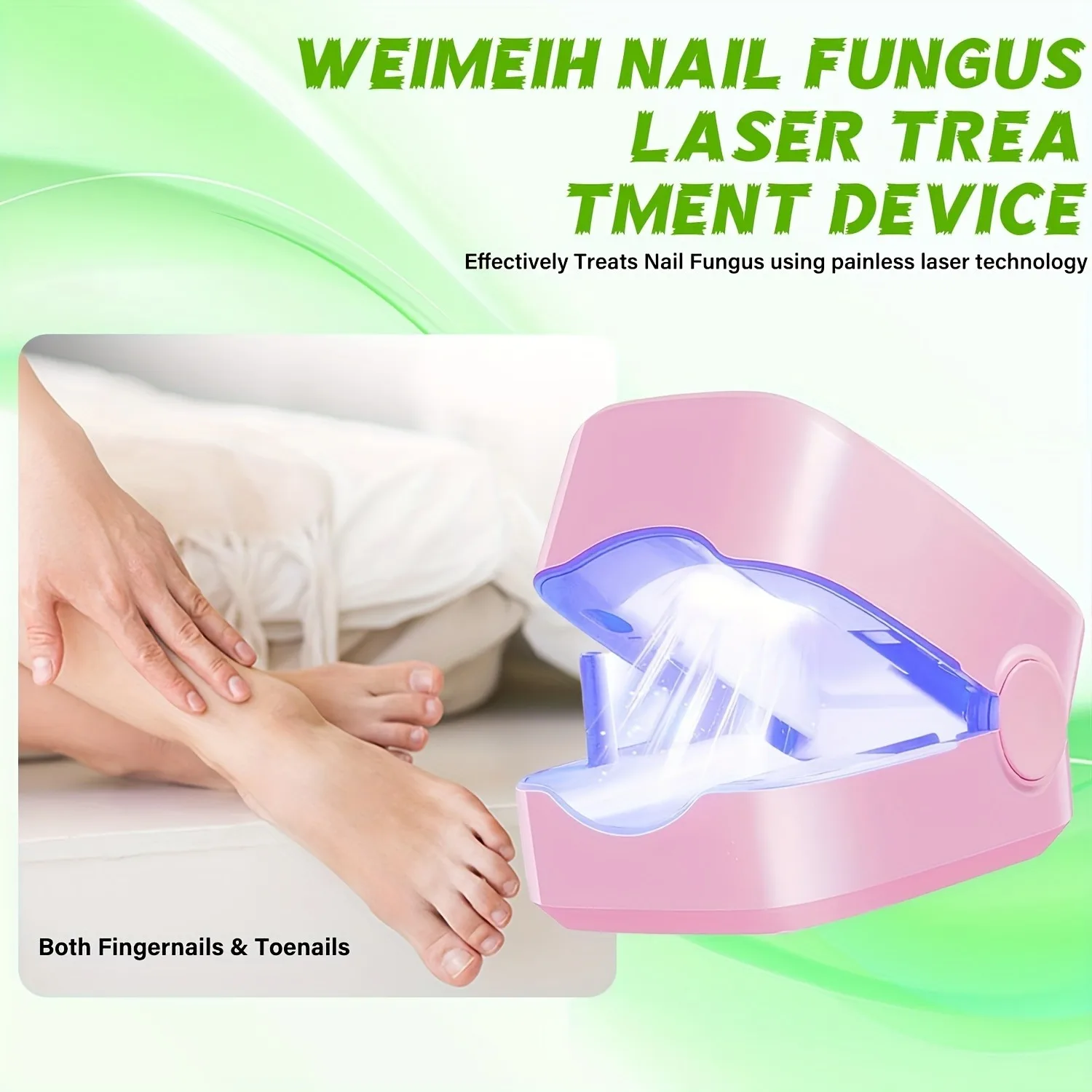 Nail Fungus Light Therapy Device, Nail Care Device, Fungal Nail Treatment, Toenail, 7-Minute Home Treatment for Hand Toenail Fungal Infections, Fast-acting Nail Treatment