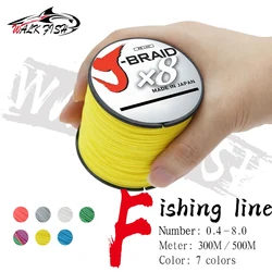 WALK FISH 300M 500M carpa cavo intrecciato giapponese 8 fili filo da pesca intrecciato multifilamento accessori per la pesca galleggiante