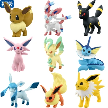 Originale Pokemon Eevee Umbreon Espeon Leafeon Vaporeon Sylveon Figure Giocattolo Carino Glaceon Flareon Jolteon Action Modello Bambole Regali