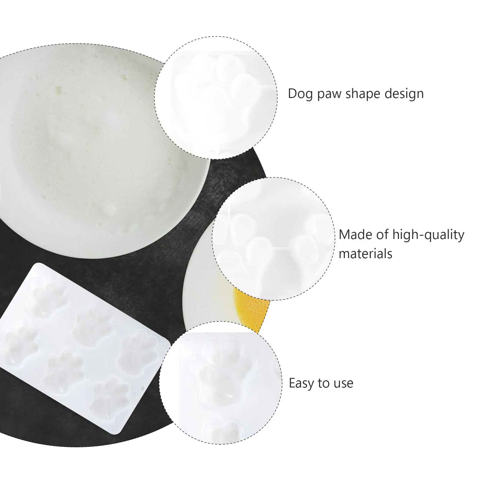 

Dog Paw Shape Cake Mold Silicone Baking Tool Non Stick Eco Friendly Mould Idea Excellent Use Experience Cake