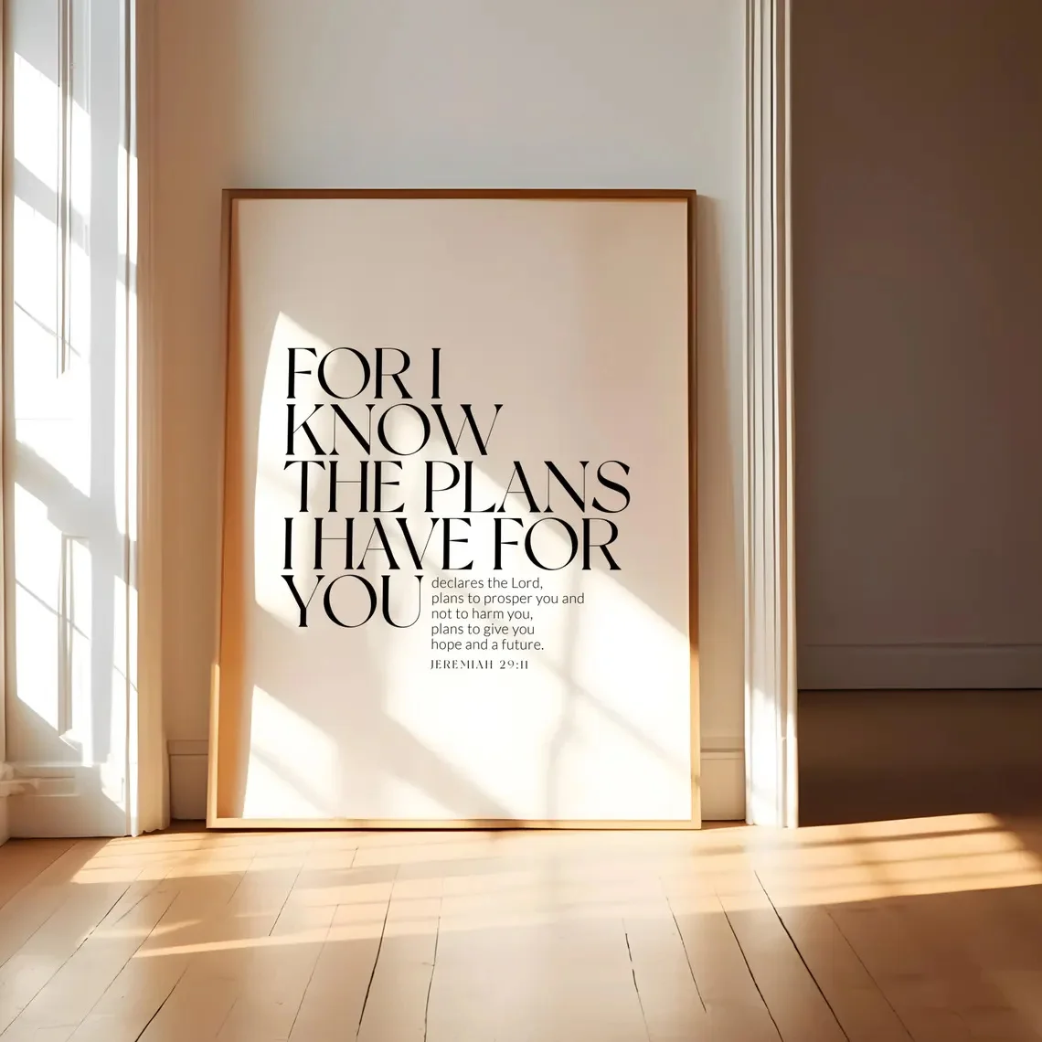 2027,1pc, religious poster, Jeremiah for I Know the Plans I Have for You art print, Christian Bible verse canvas painting, li