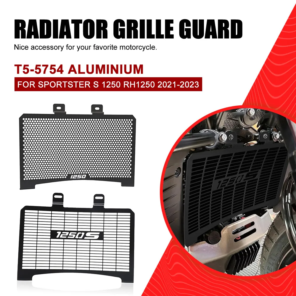 

Radiator Guard Motorcycle Accessories For Sportster S 1250 RH1250 2021 2022 2023 Radiator Grill Oil Cooler Guard Protector Cover