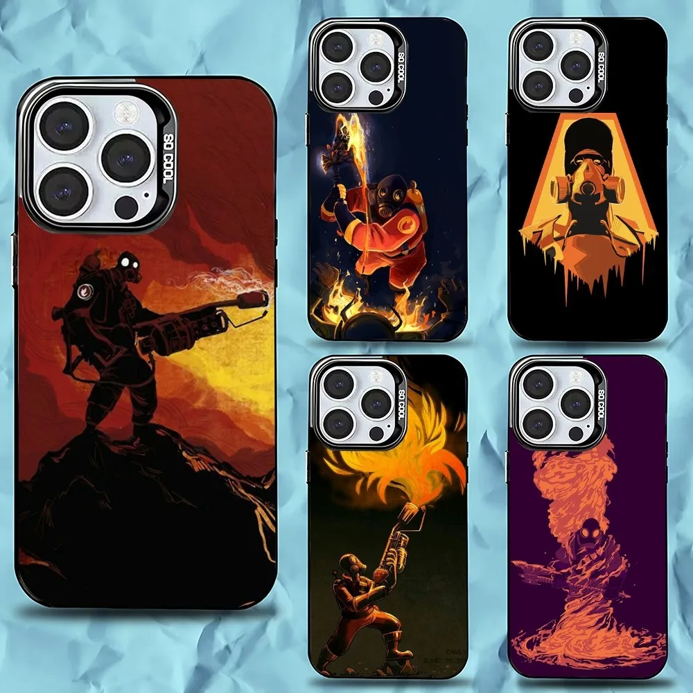 

Team F-Fortress 2 Game Phone Case For iPhone 16,15,14,13,12,11,Pro,Max,Plus,Mini,XS,SE Anti Fall Black Matte Hard Bumper