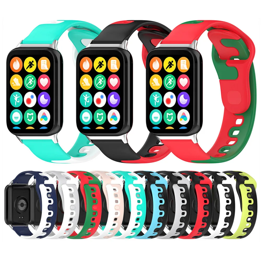 레드미 워치 5 용 듀얼 컬러 시계 밴드, 프리미엄 TPU 피트니스 트래커, 손목 스트랩