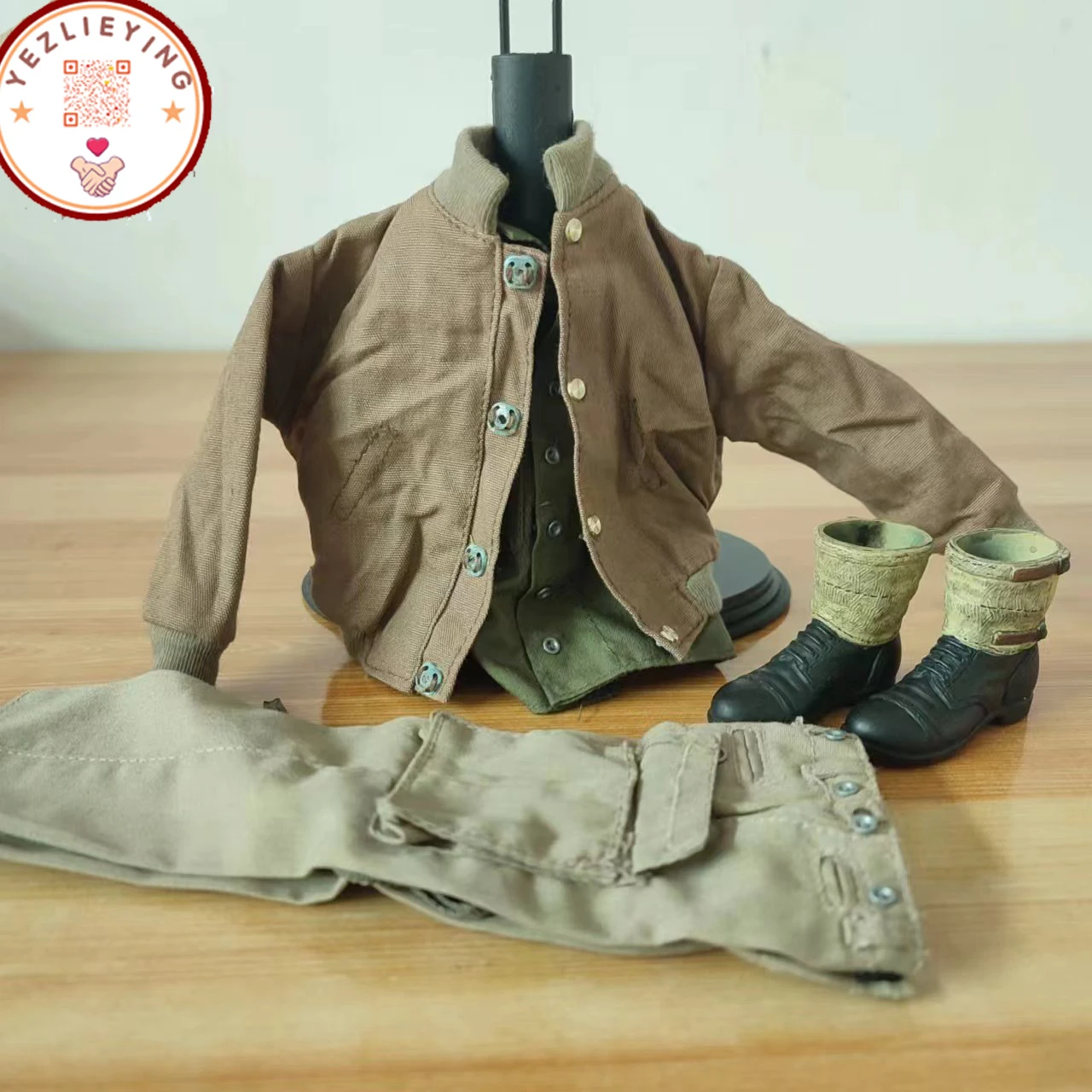 1/6th War II U.S. Soldier Clothes Set Hot Toys Armored Soldier Suit Covered button Stand Collar Fit 12