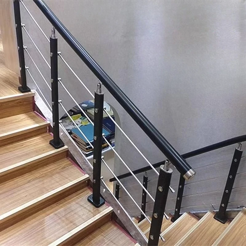 درابزين الدرج المثبت ذاتيًا، درابزين درابزين حديث وبسيط داخلي، شرفة ريفية منزلية، عمود مصقول، درابزين PVC 1 #1