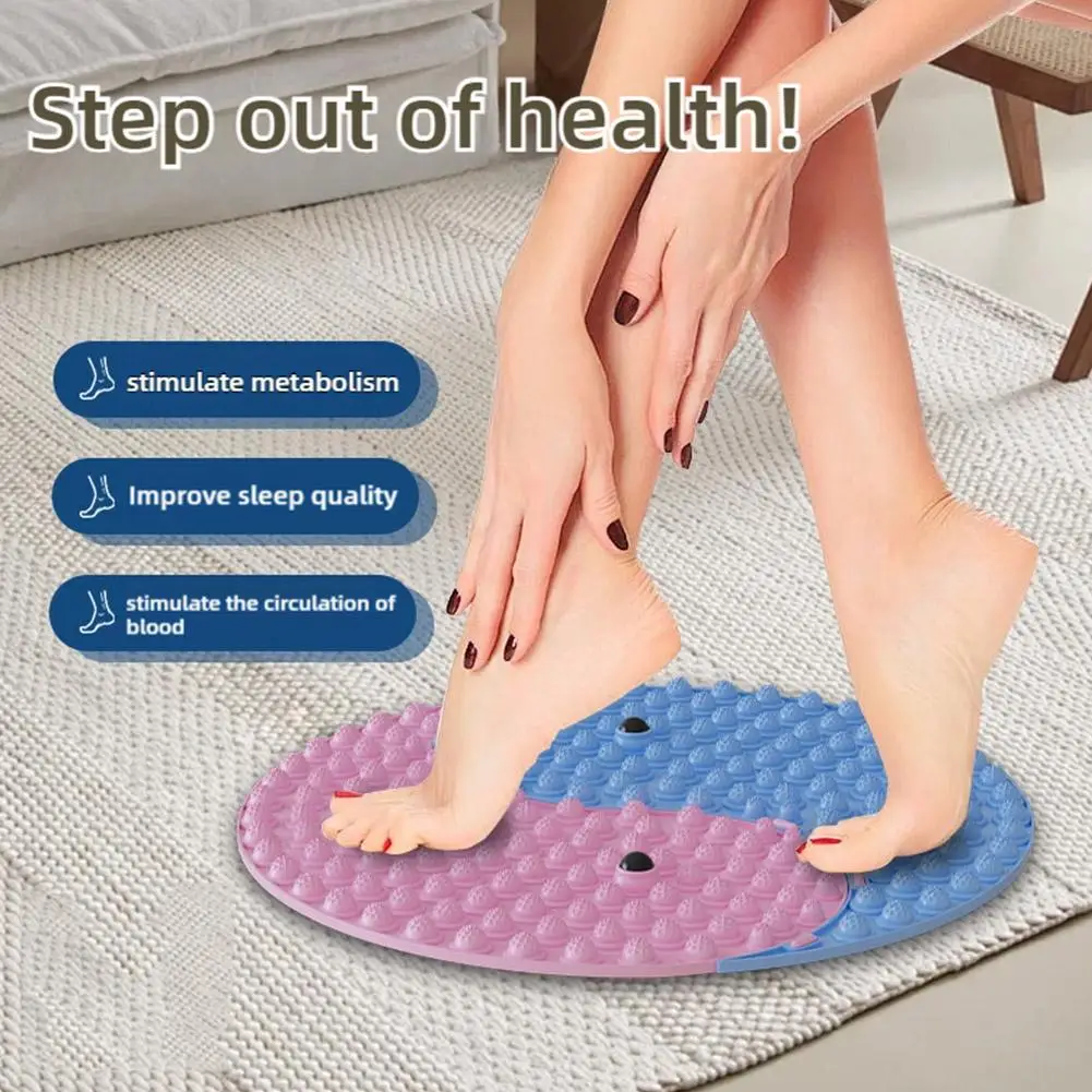 Voet Yoga Massage Acupressuur Board Mat Spierontspanning Ronde Oefenmat Fitness Voettraining Acupunctuur Fysiotherapie