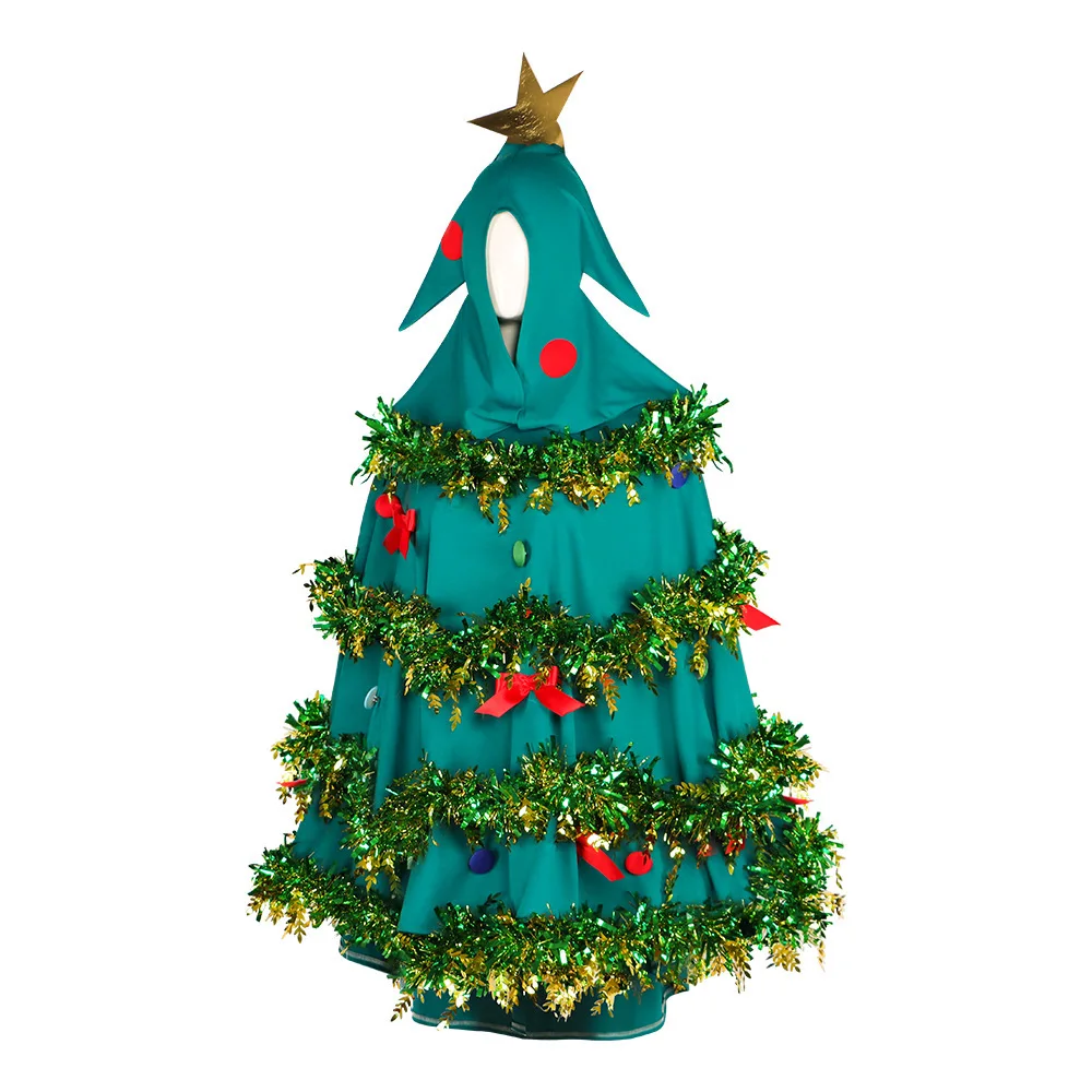 Cisas Tree Cosplay Traje Robe com capuz Desempenho de palco loween Roupa étnica feminina Coleção de inverno 7% - 80%...