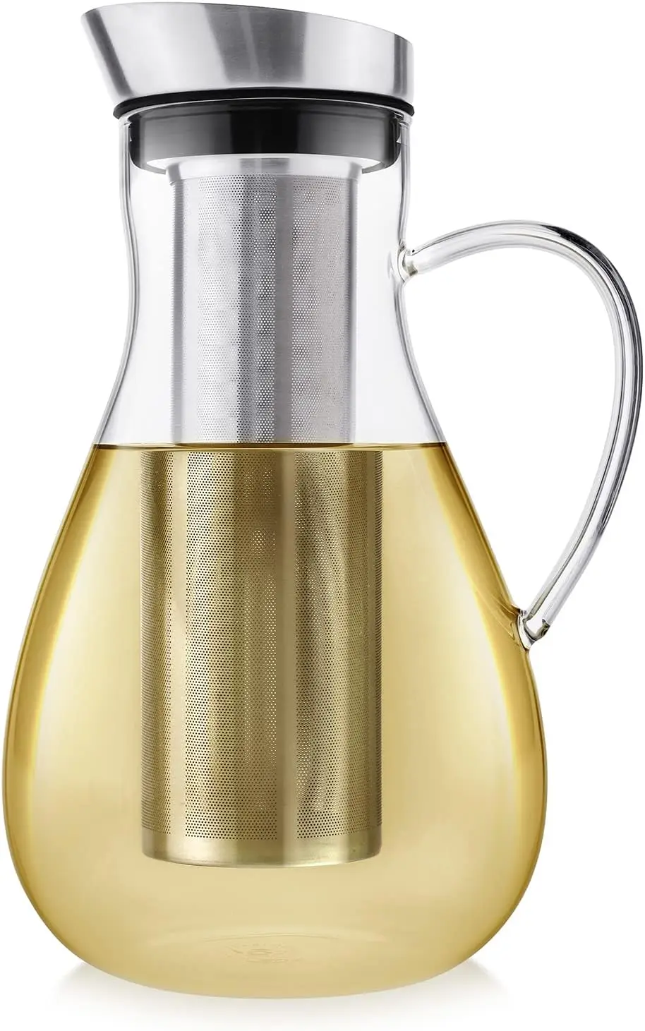 

Large Glass Teapot & Pitcher 68oz 2L Multi-Brew for Hot Iced Tea Cold Brew Fruit Infused Water
