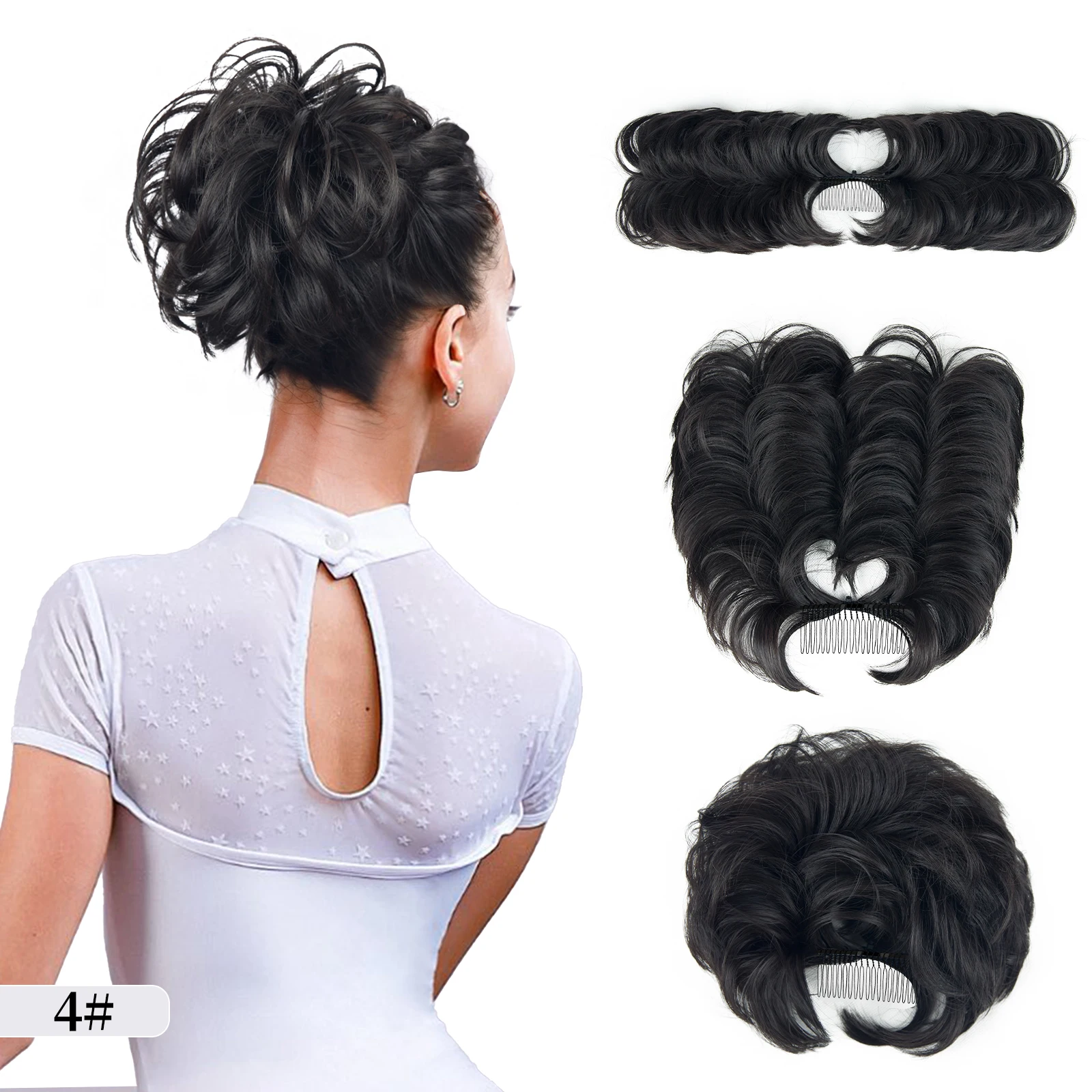 Women's Adjustable Ponytail Scrunchie Hairpiece, Short Extension