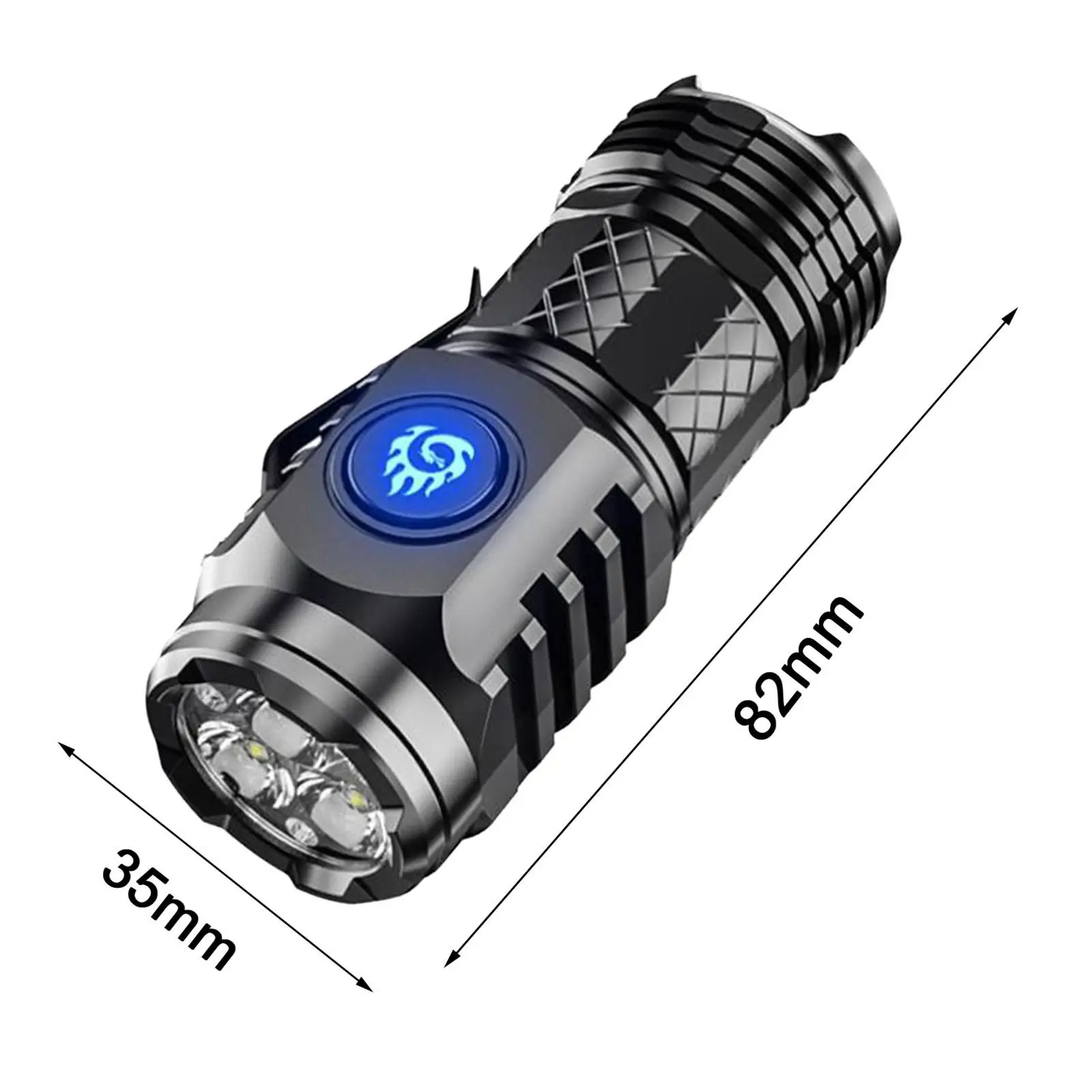 Linterna LED compacta 3 cuentas de lámpara antorcha LED multifuncional antorcha de mano