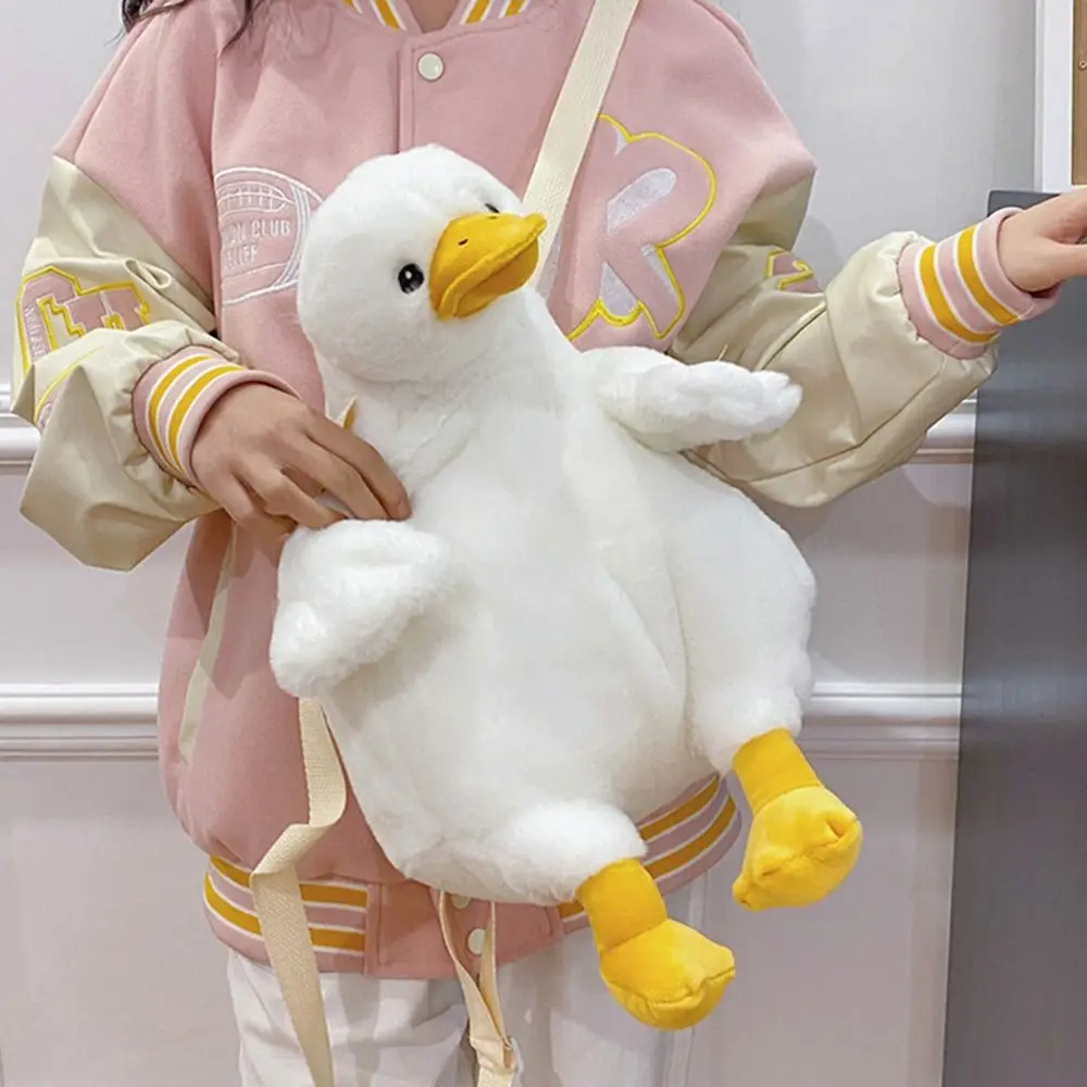 Duck Rabbit Shape Anime Plush Backpack Fashion Large Capacity Soft Plush Shoulder Bag Cute Cartoon Kawaii Bag Women Girls