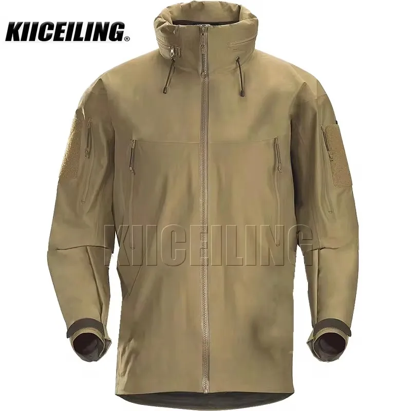 

KIICEILING Tactical Jacket for Men,Hiking Jacket,Hard Shell Waterproof Jackets Coat Hunting Windproof Windbreaker Men Clothing