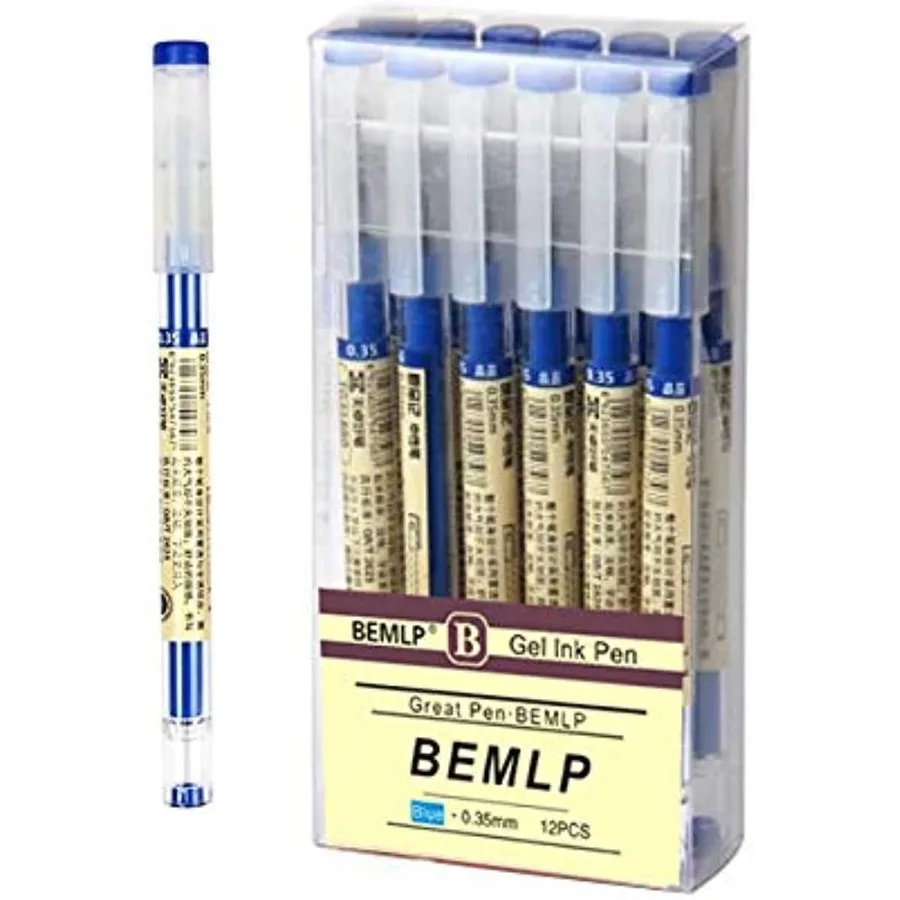 

Гелевая чернильная ручка, очень тонкие ручки, шариковая ручка 0,35 мм, синие ручки-роллеры премиум-класса с жидкими чернилами, быстросохнущие для японского офиса