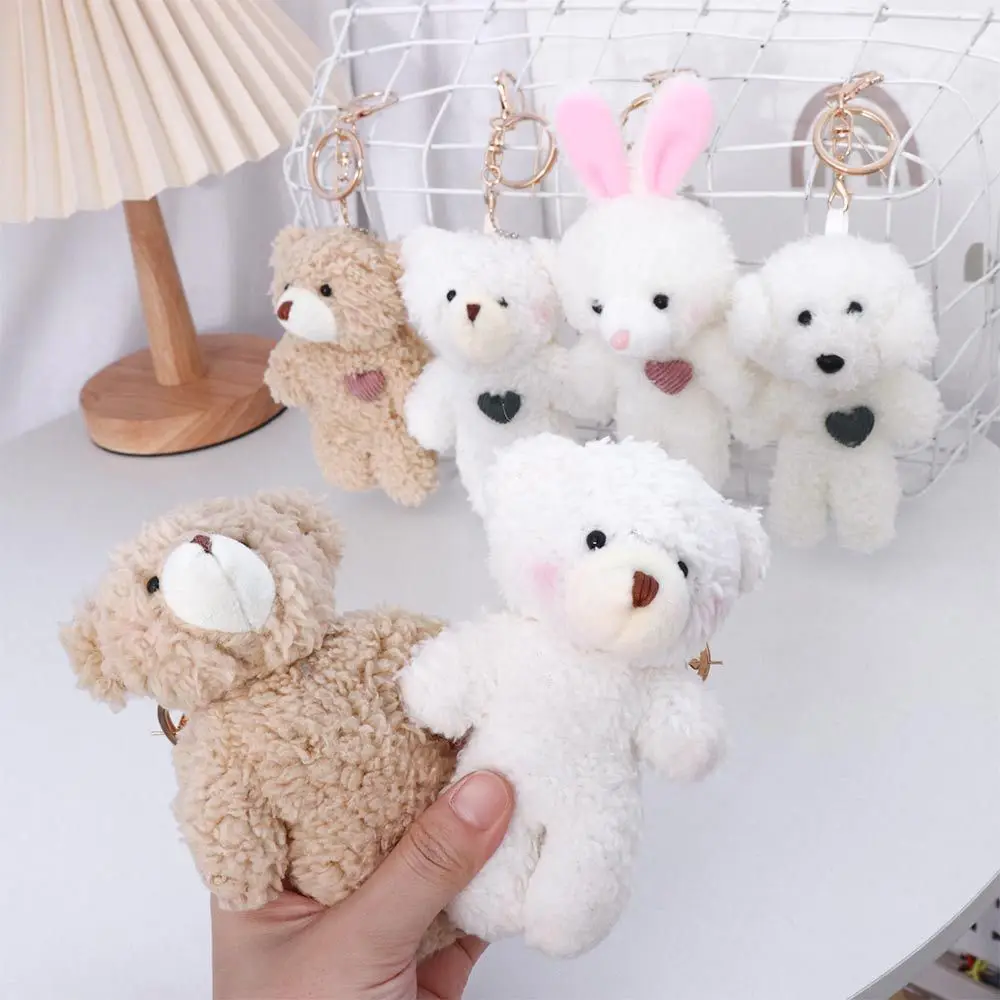 

Toys Bag Pendant Car Keychain Bag Accessories Plush Rabbit Keychain Bear Plush Keychain Dog Plush Keyring Backpack Pendant