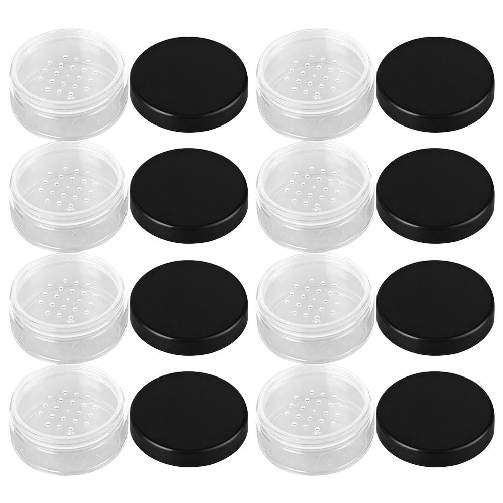 

8 Pcs Powder Box Loose Container Travel Empty Plastic Containers Bulk Makeup