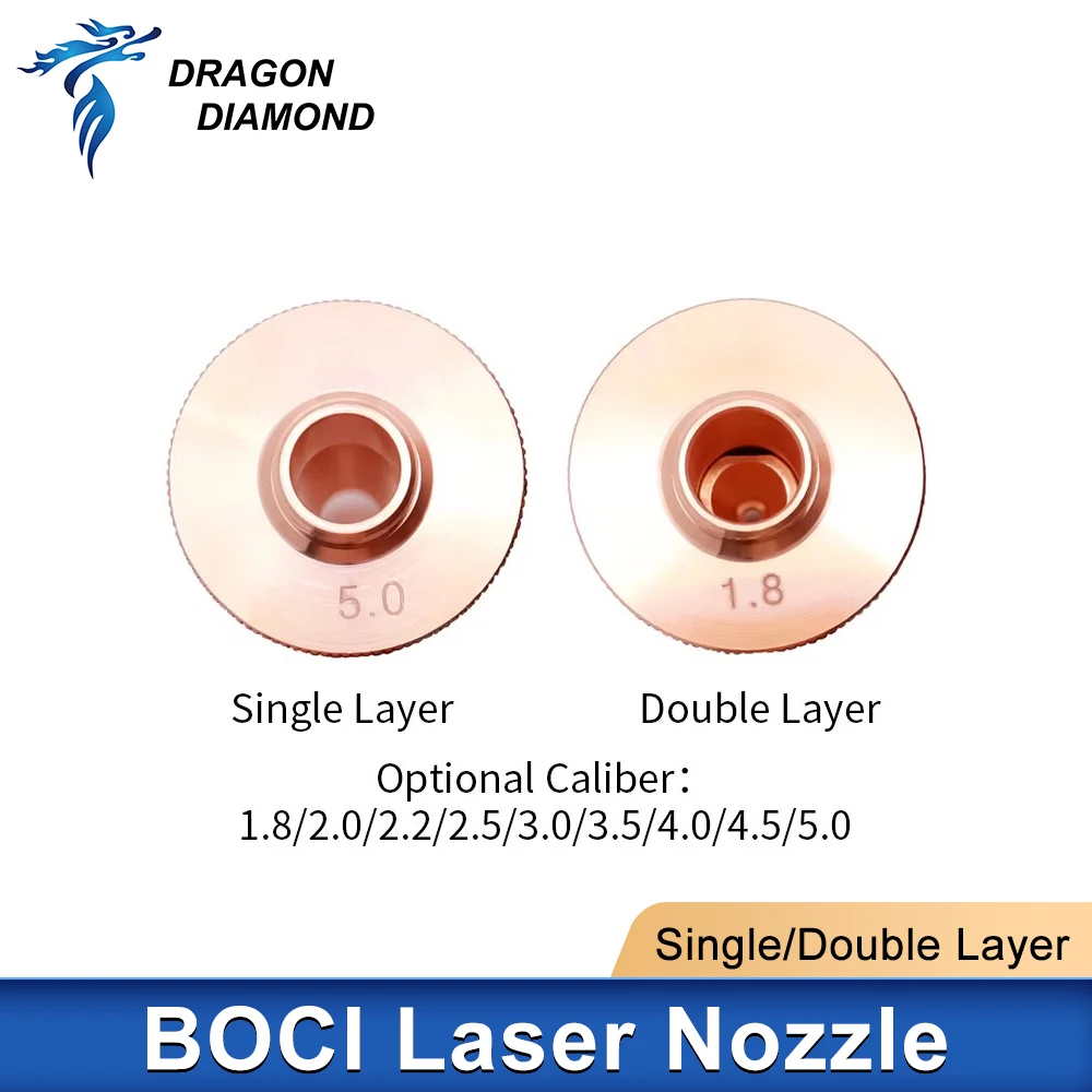 BOCI Laser Nozzle M11 Fiber Laser D27 H34 Laser Cutting Nozzles for Fiber laser cutting machine heads Copper Nozzle