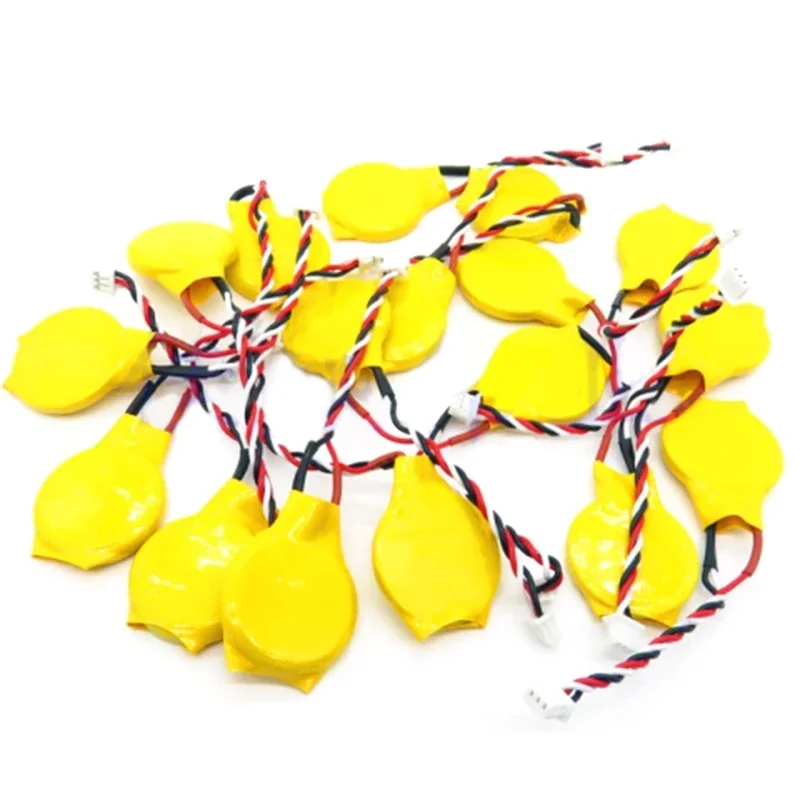 

1-10pcs CR2032 Battery Wires 2Pin Notebook BIOS CMOS battery-laptop battery motherboard battery with wire 3V With adhesiv 230MAH