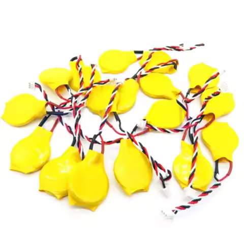 1-10pcs CR2032 Battery Wires 2Pin Notebook BIOS CMOS battery-laptop battery motherboard battery with wire 3V With adhesiv 230MAH